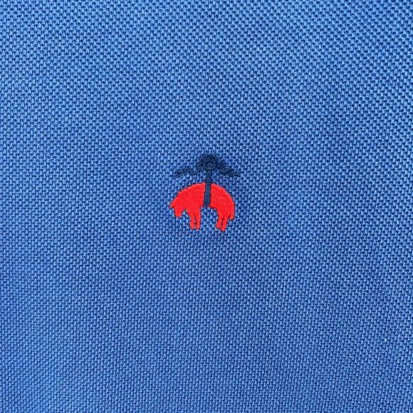 Brooks Brothers Slim Fit Performance Polo - Blue/Red - XL - Picture 3 of 5